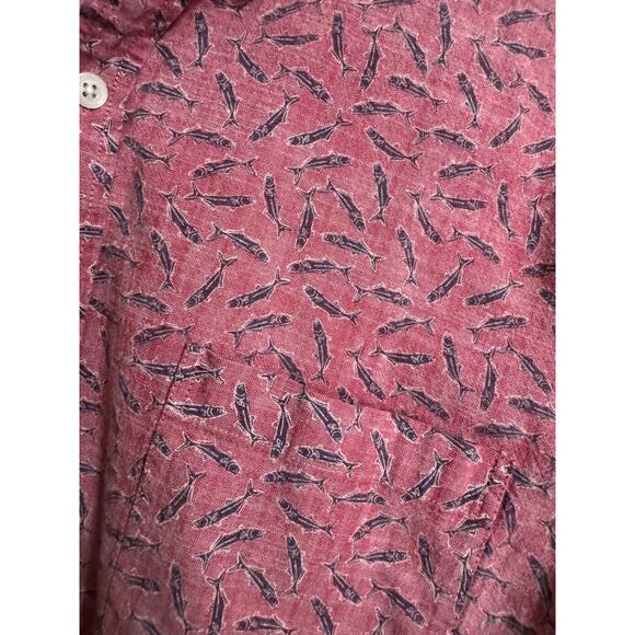 Vineyard Vines Slim Fit Murray Button Front Fish Shirt XL - Picture 3 of 5